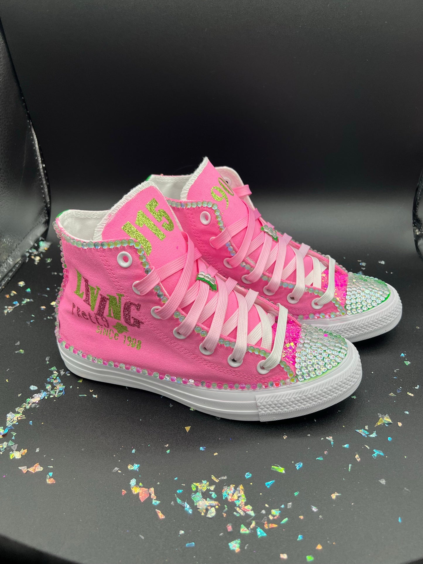 Greek'd Up Converse Collection-High Top-The Pretty Girl