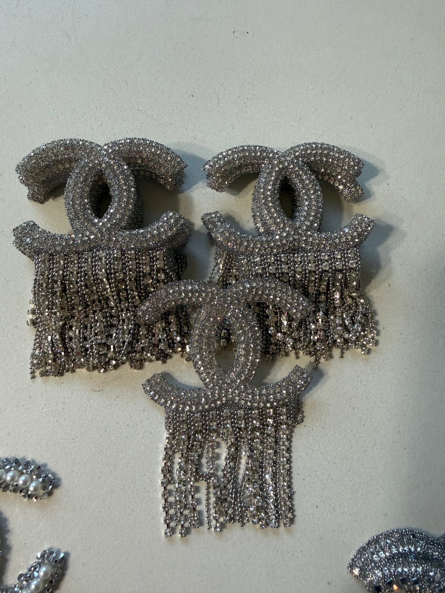 C inspired Hanging Diamonds Brooch