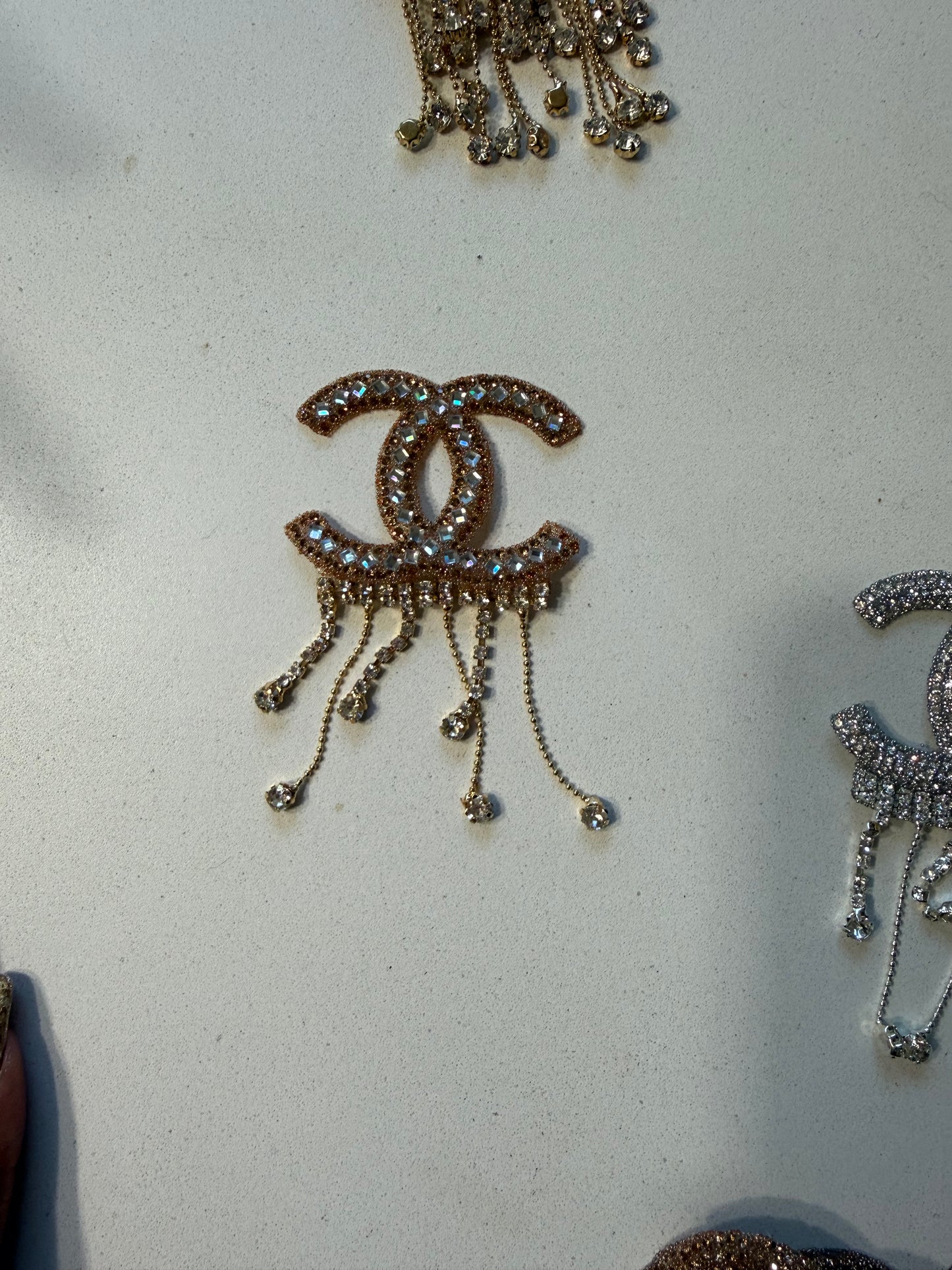 C inspired Rose Gold Brooch