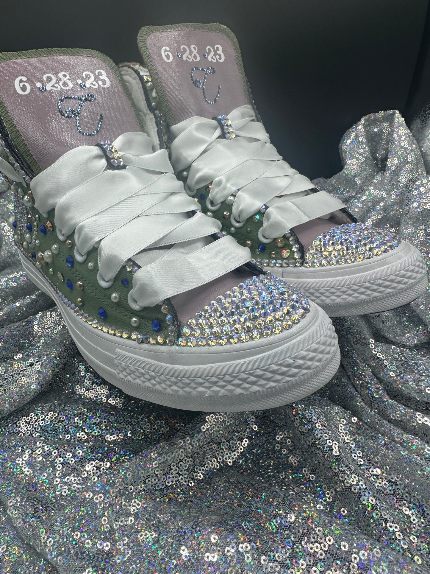 All Bling Converse Kicks- Adult High Top