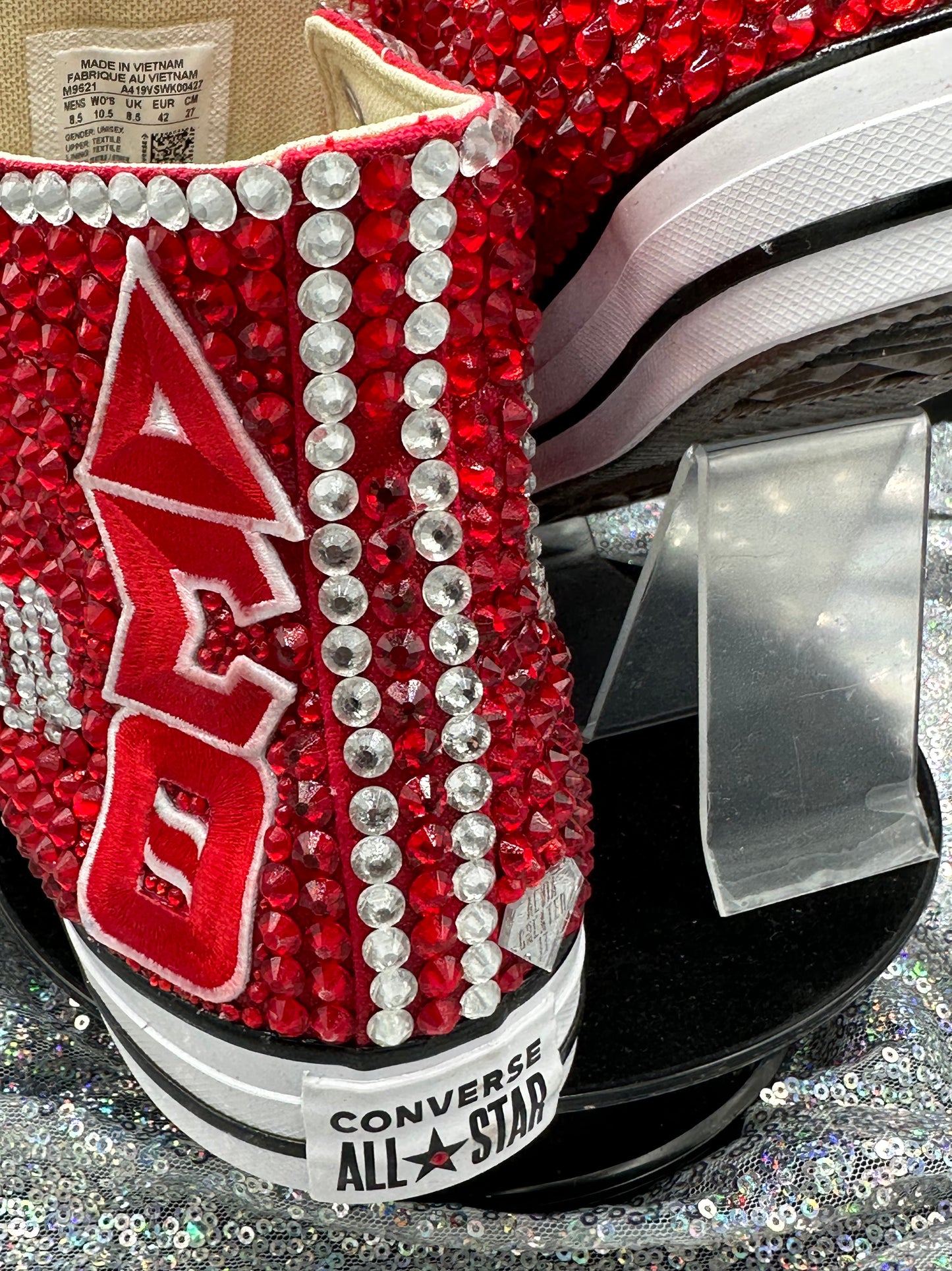 Greek'd Up Converse Collection-High Top-Delta Sigma Theta