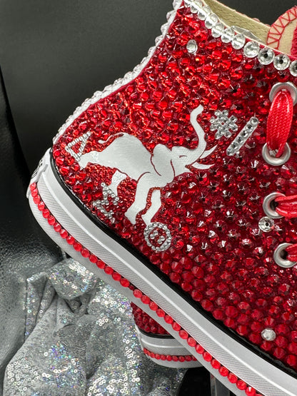 Greek'd Up Converse Collection-High Top-Delta Sigma Theta