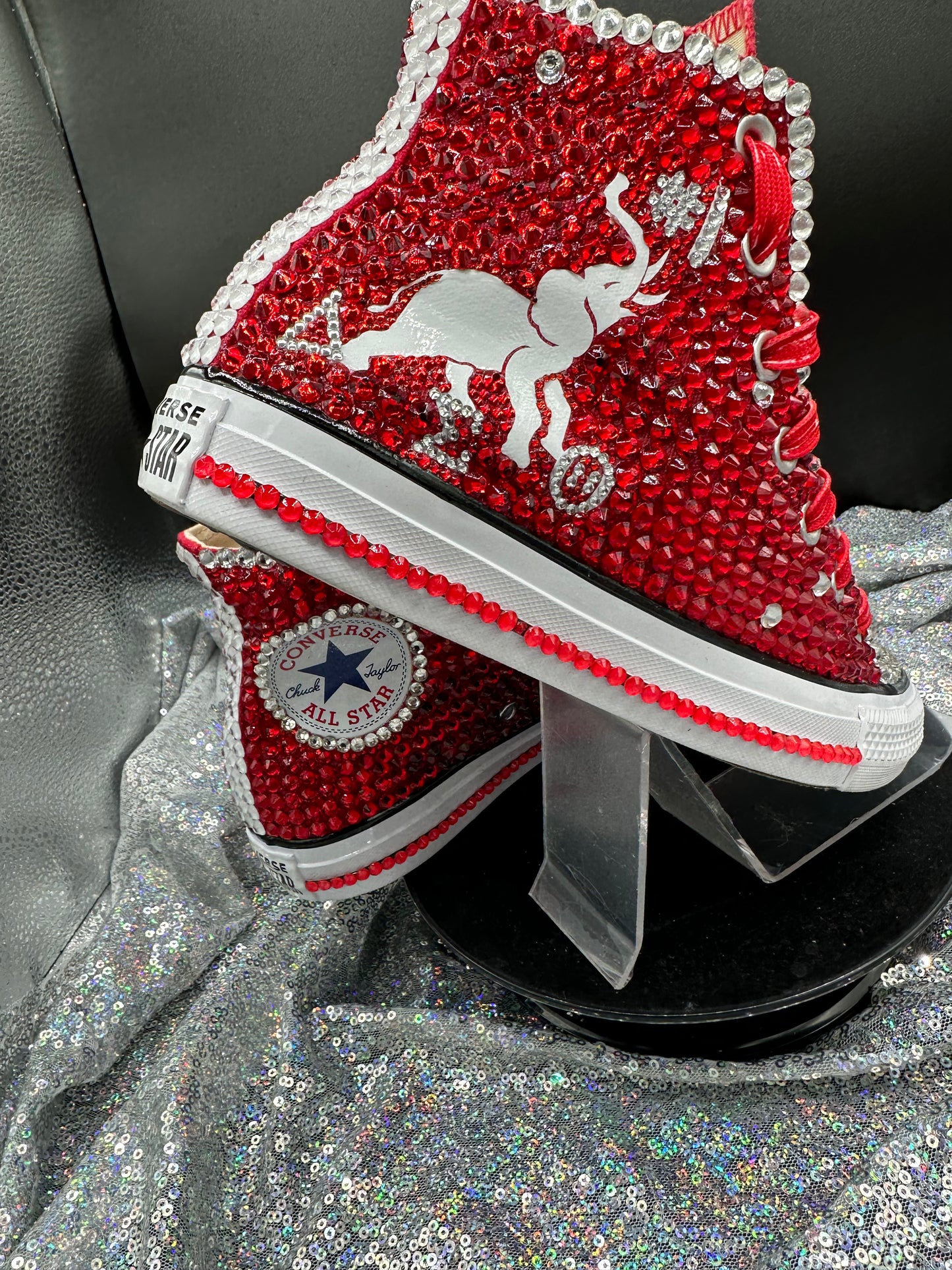 Greek'd Up Converse Collection-High Top-Delta Sigma Theta