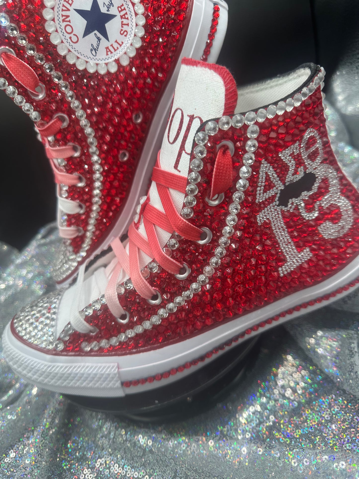 Greek'd Up Converse Collection-High Top-Delta Sigma Theta