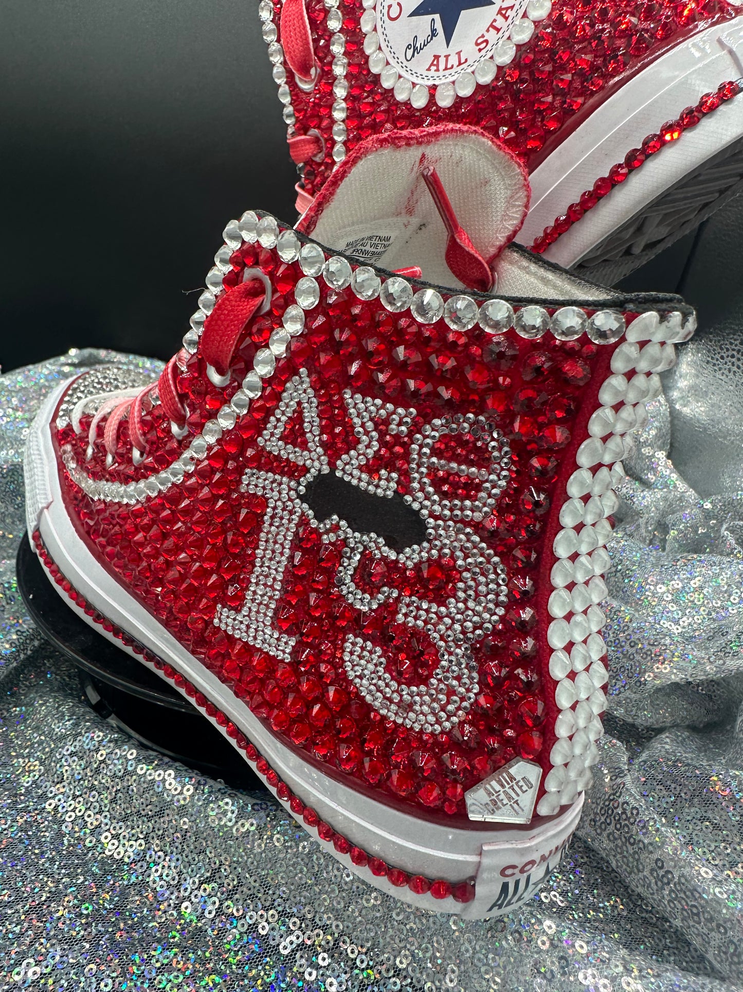 Greek'd Up Converse Collection-High Top-Delta Sigma Theta