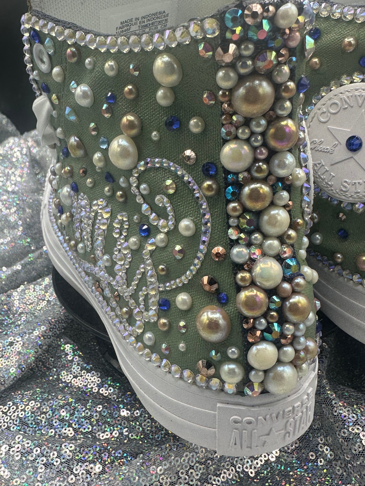 All Bling Converse Kicks- Adult High Top