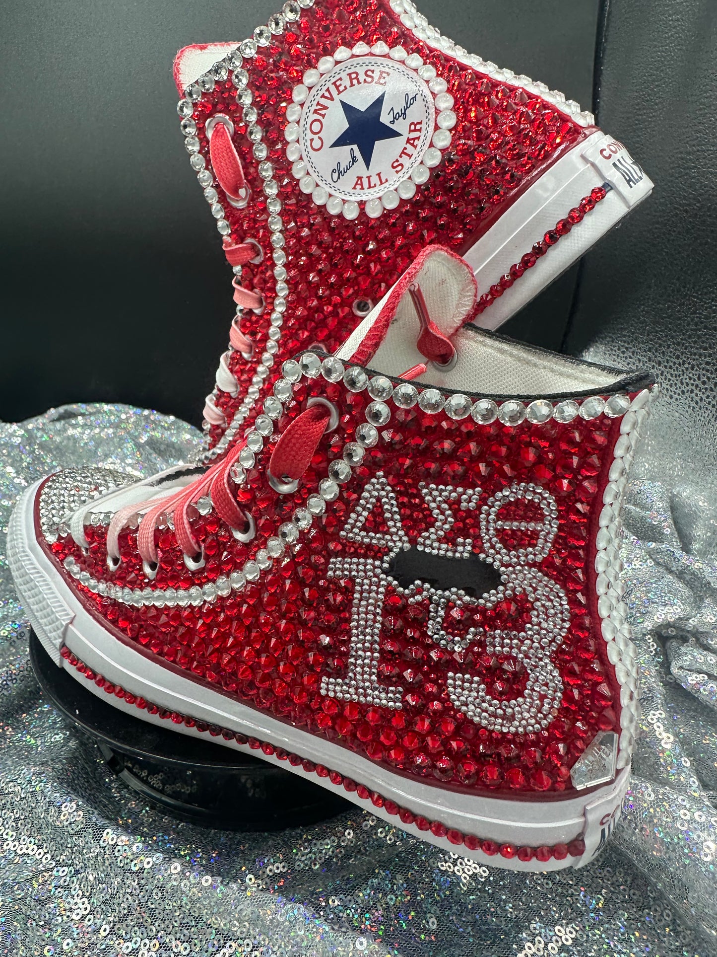 Greek'd Up Converse Collection-High Top-Delta Sigma Theta