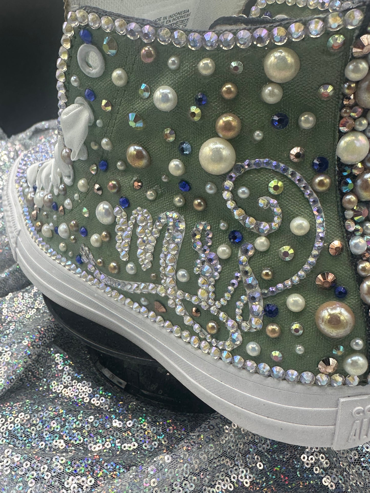 All Bling Converse Kicks- Adult High Top