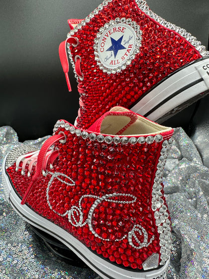 All Bling Converse Kicks- Adult High Top