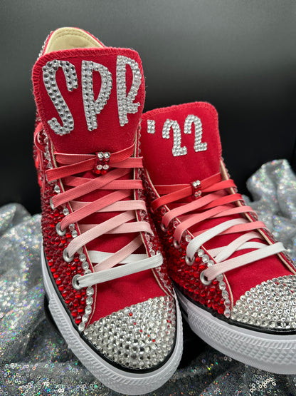 Greek'd Up Converse Collection-High Top-Delta Sigma Theta