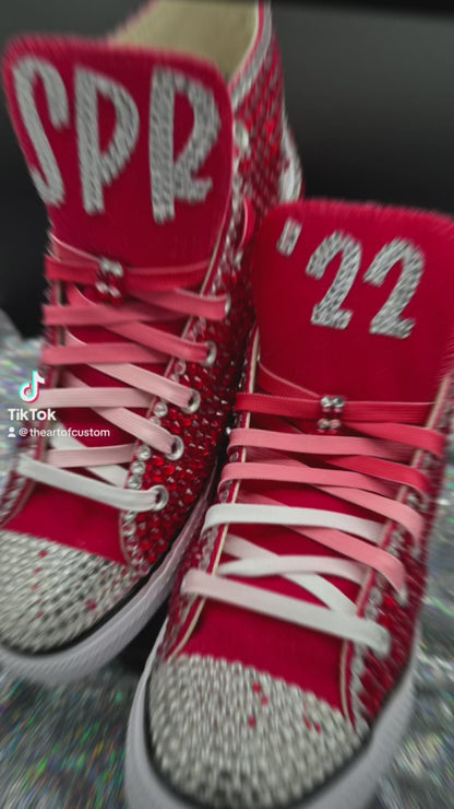 Greek'd Up Converse Collection-High Top-Delta Sigma Theta