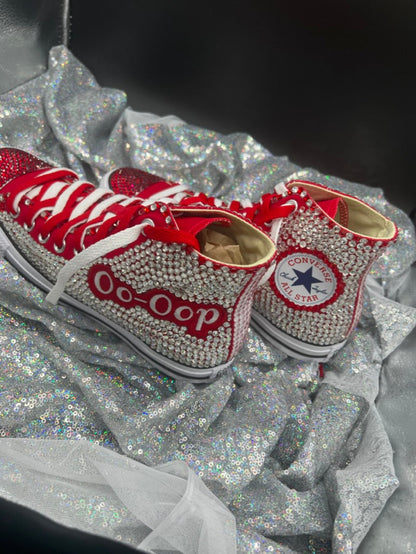 Greek'd Up Converse Collection-High Top-Delta Sigma Theta