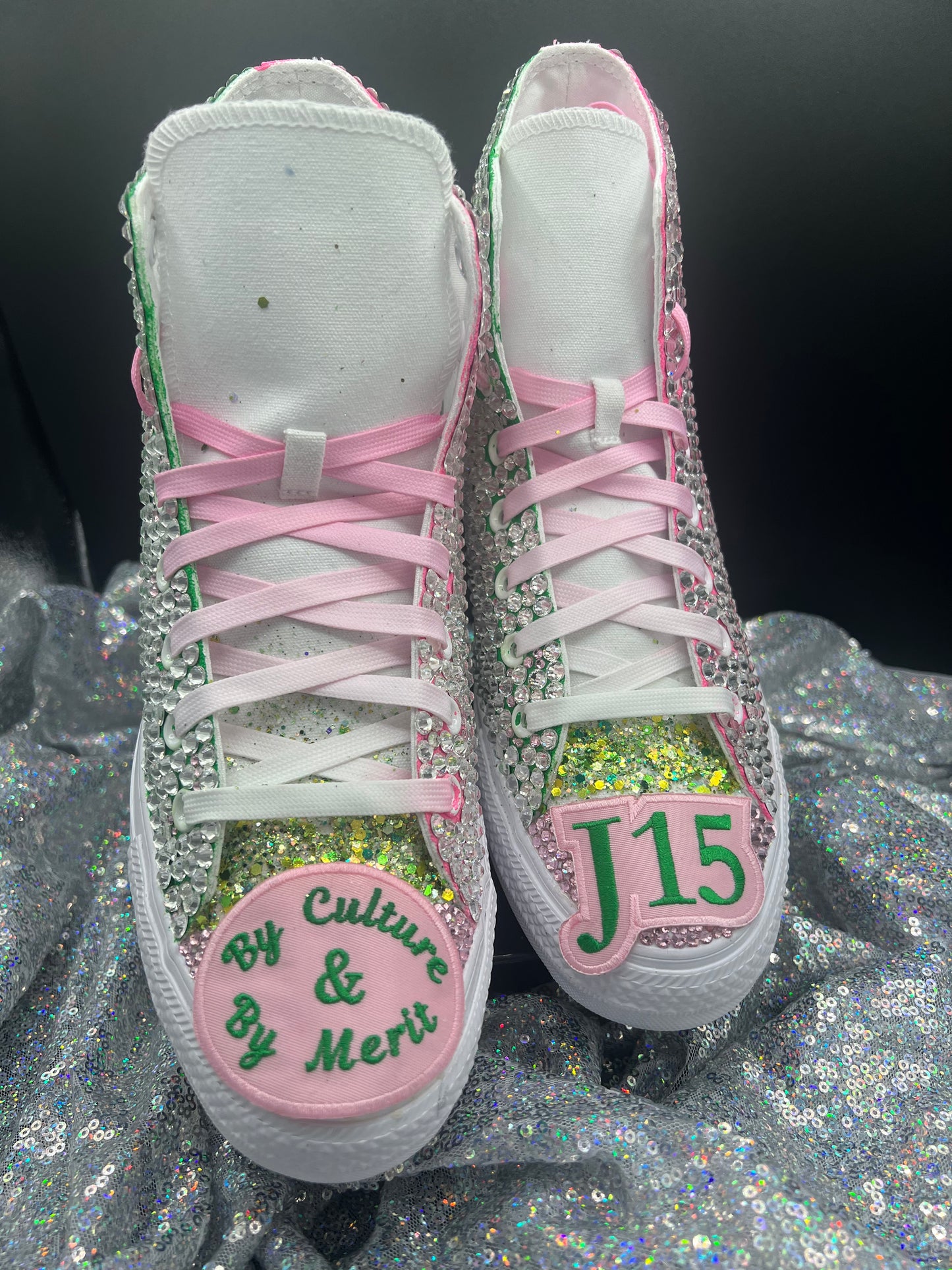 Greek'd Up Converse Collection-High Top-The Pretty Girl