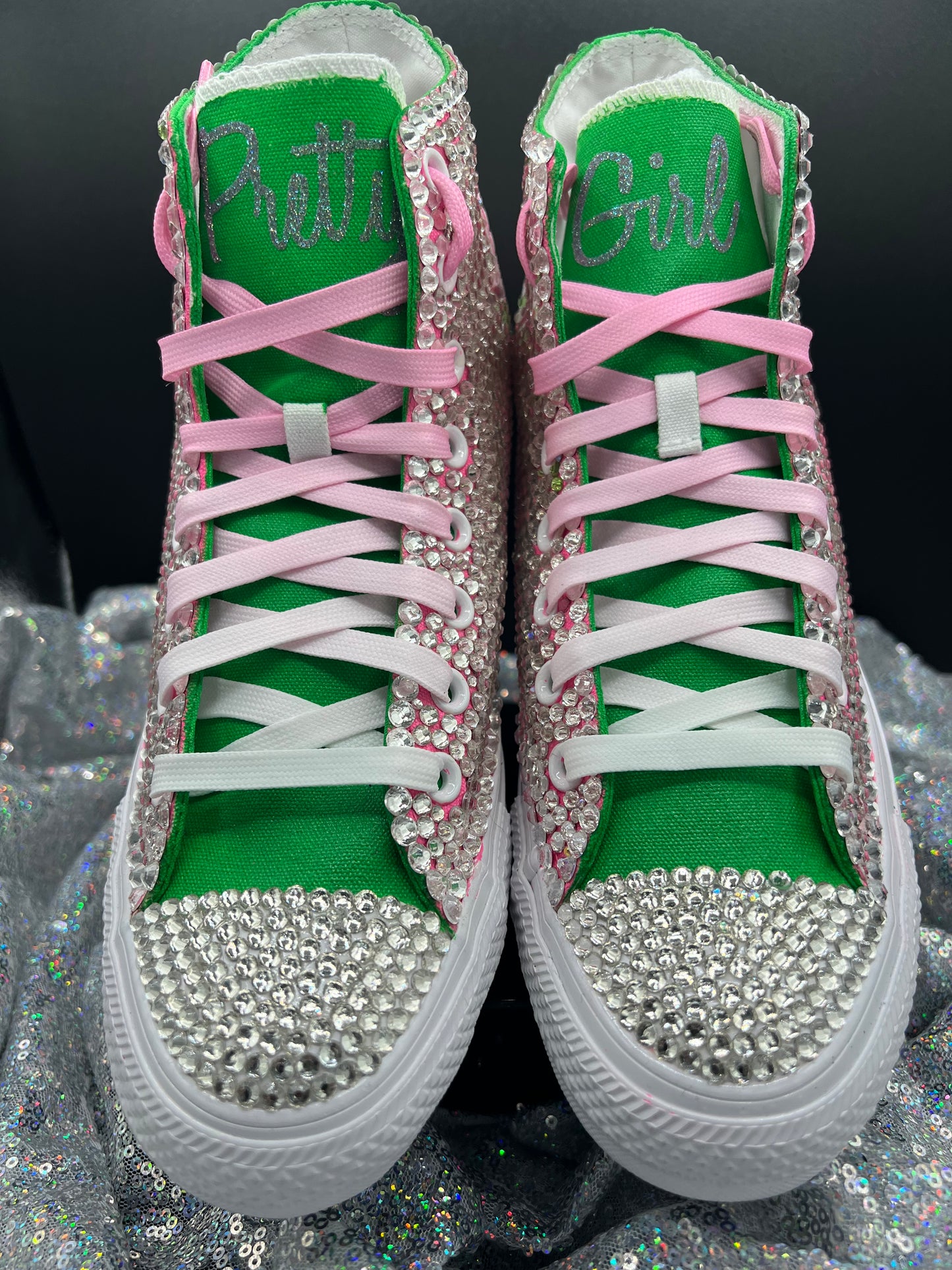 Greek'd Up Converse Collection-High Top-The Pretty Girl