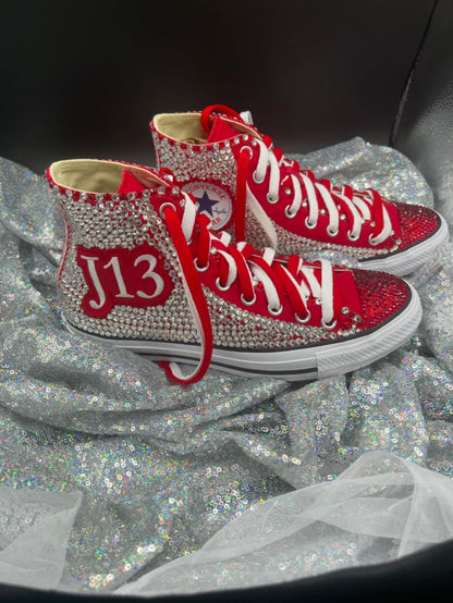 Greek'd Up Converse Collection-High Top-Delta Sigma Theta