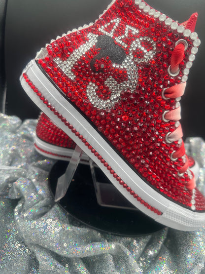 Greek'd Up Converse Collection-High Top-Delta Sigma Theta