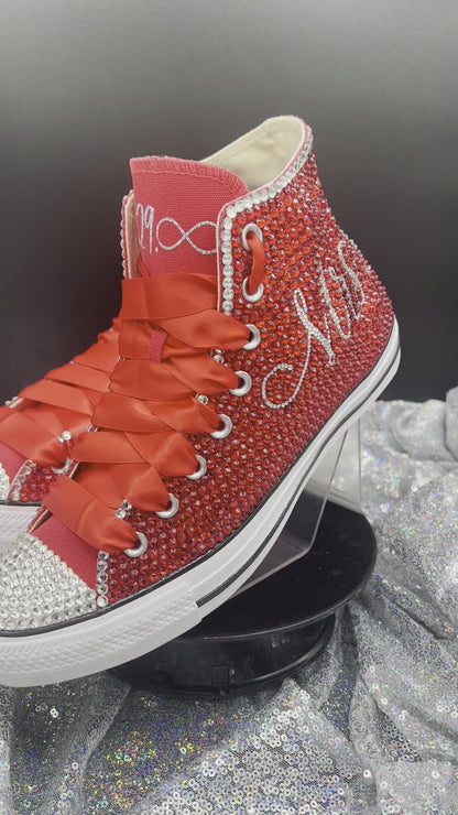 All Bling Converse Kicks- Adult High Top