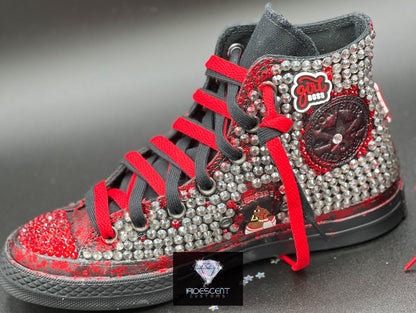 Greek'd Up Converse Collection-High Top-Delta Sigma Theta