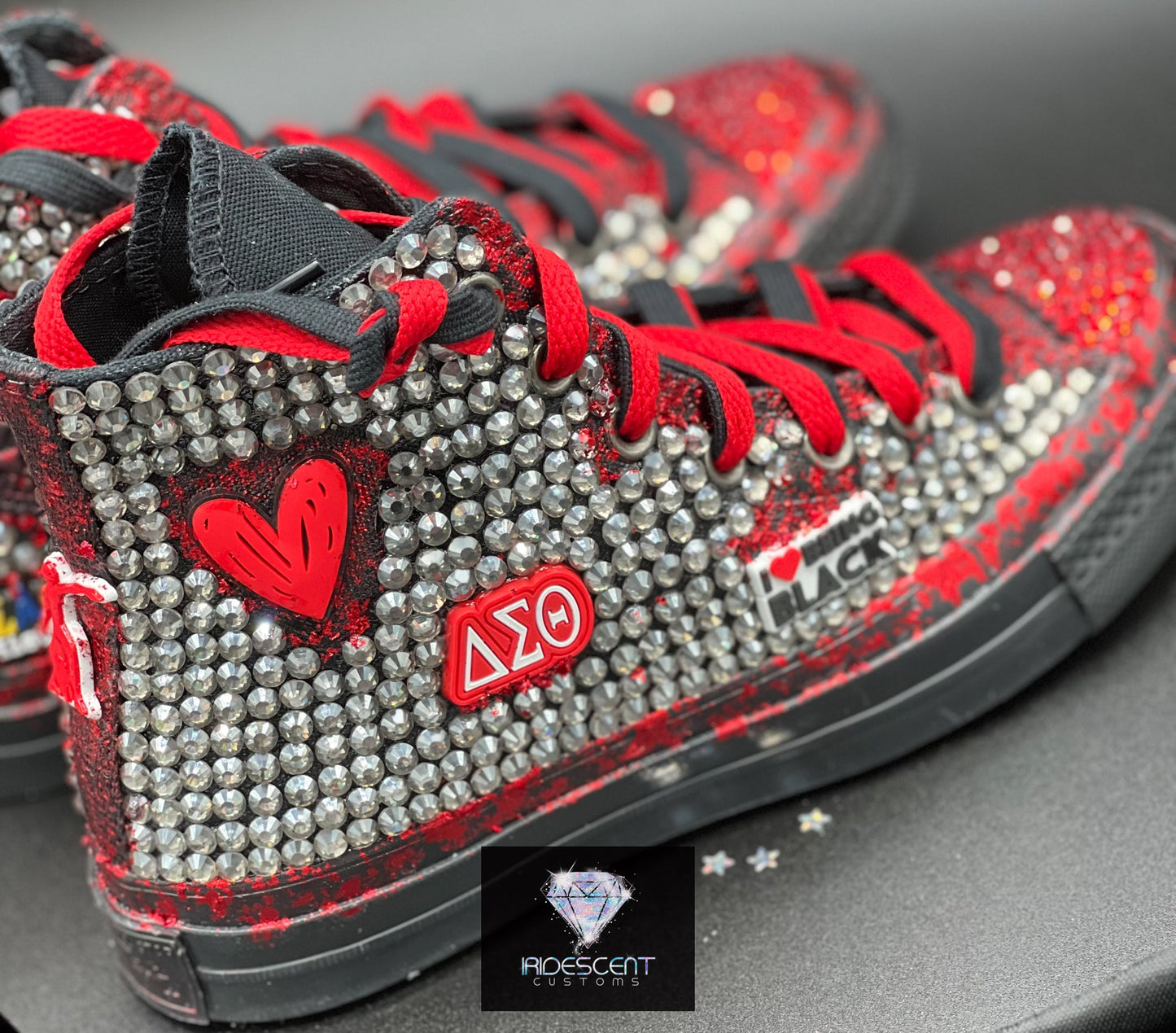 Greek'd Up Converse Collection-High Top-Delta Sigma Theta