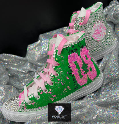 Greek'd Up Converse Collection-High Top-The Pretty Girl