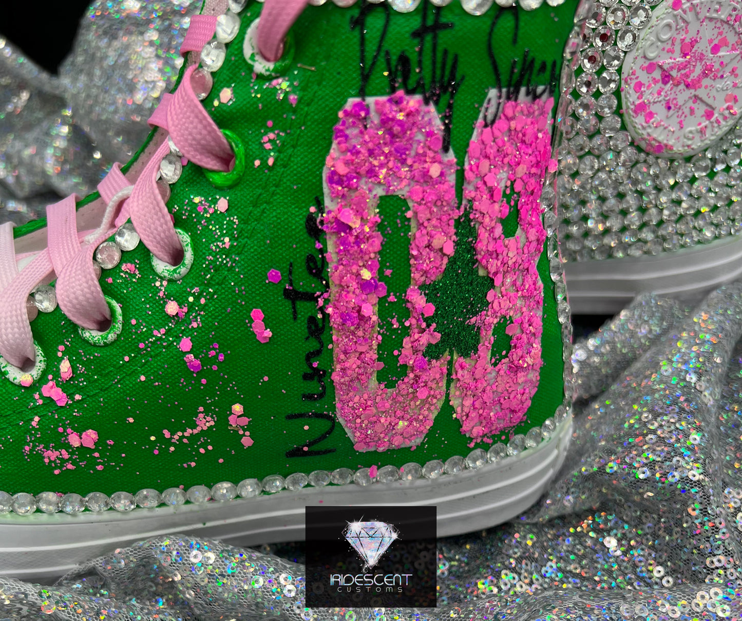 Greek'd Up Converse Collection-High Top-The Pretty Girl