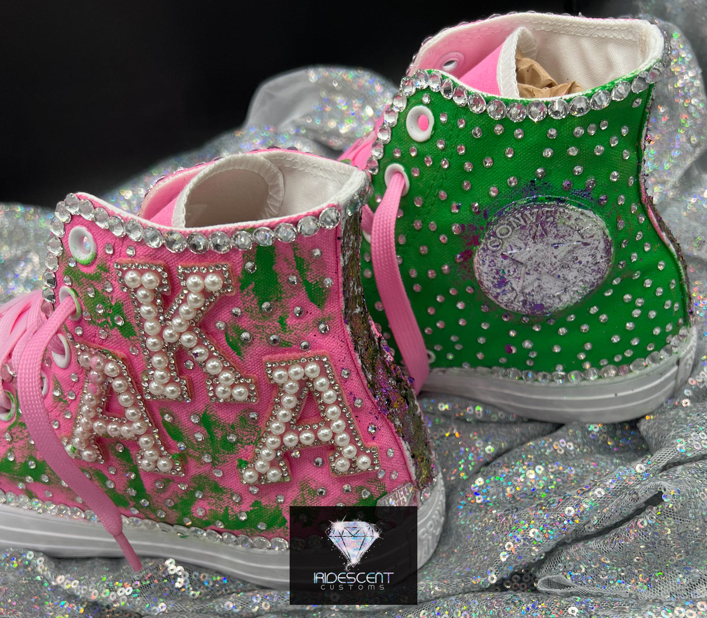 Greek'd Up Converse Collection-High Top-The Pretty Girl