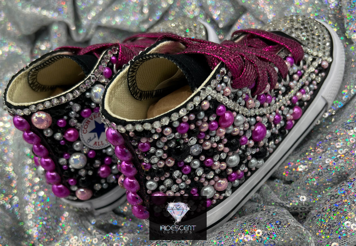 Diamonds & Pearls Converse-Kids