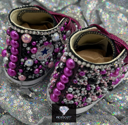 Diamonds & Pearls Converse-Kids