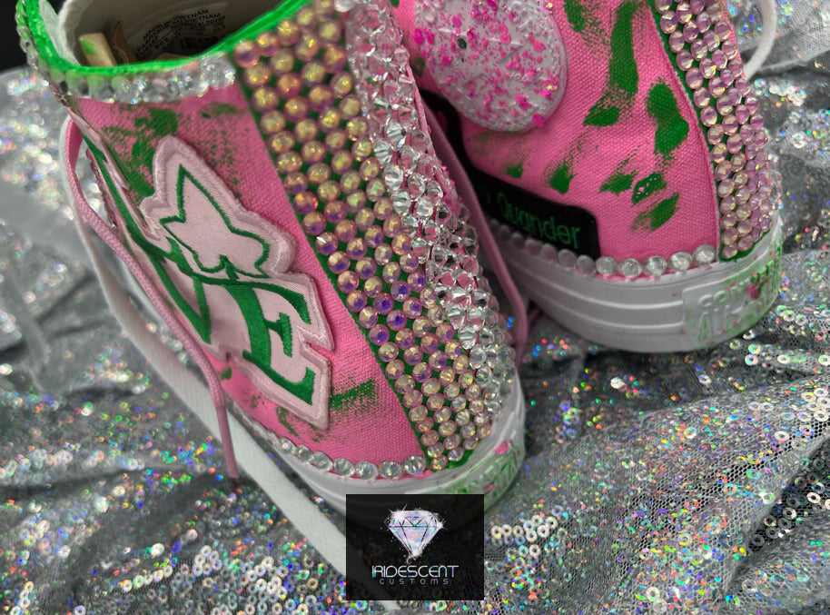 Greek'd Up Converse Collection-High Top-The Pretty Girl