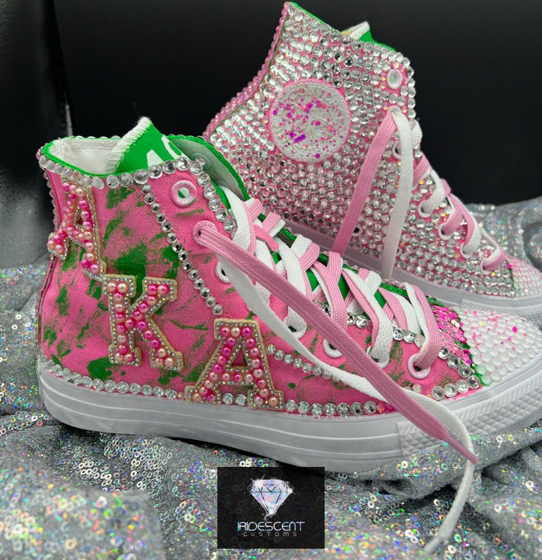 Greek'd Up Converse Collection-High Top-The Pretty Girl