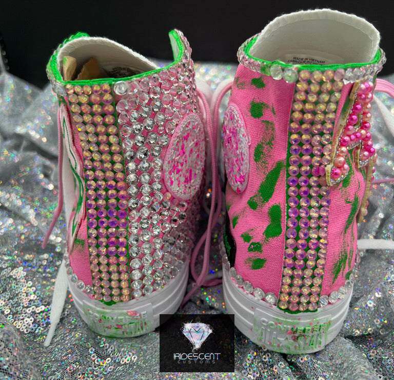 Greek'd Up Converse Collection-High Top-The Pretty Girl