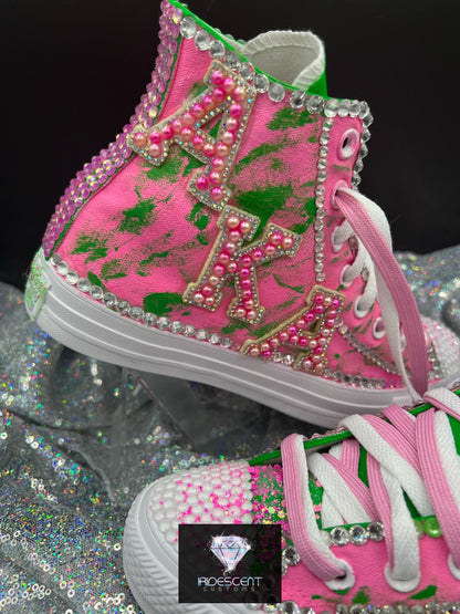 Greek'd Up Converse Collection-High Top-The Pretty Girl