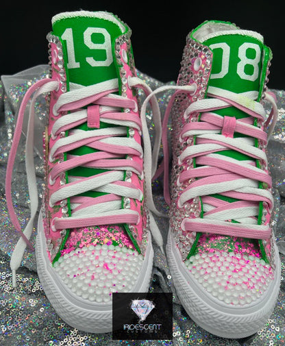 Greek'd Up Converse Collection-High Top-The Pretty Girl