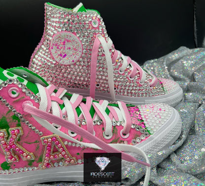 Greek'd Up Converse Collection-High Top-The Pretty Girl