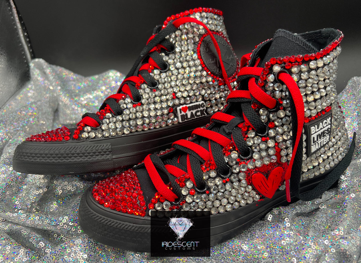 All Blinged Out Custom Converse-Kids