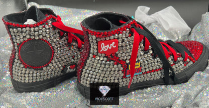 All Blinged Out Custom Converse-Kids