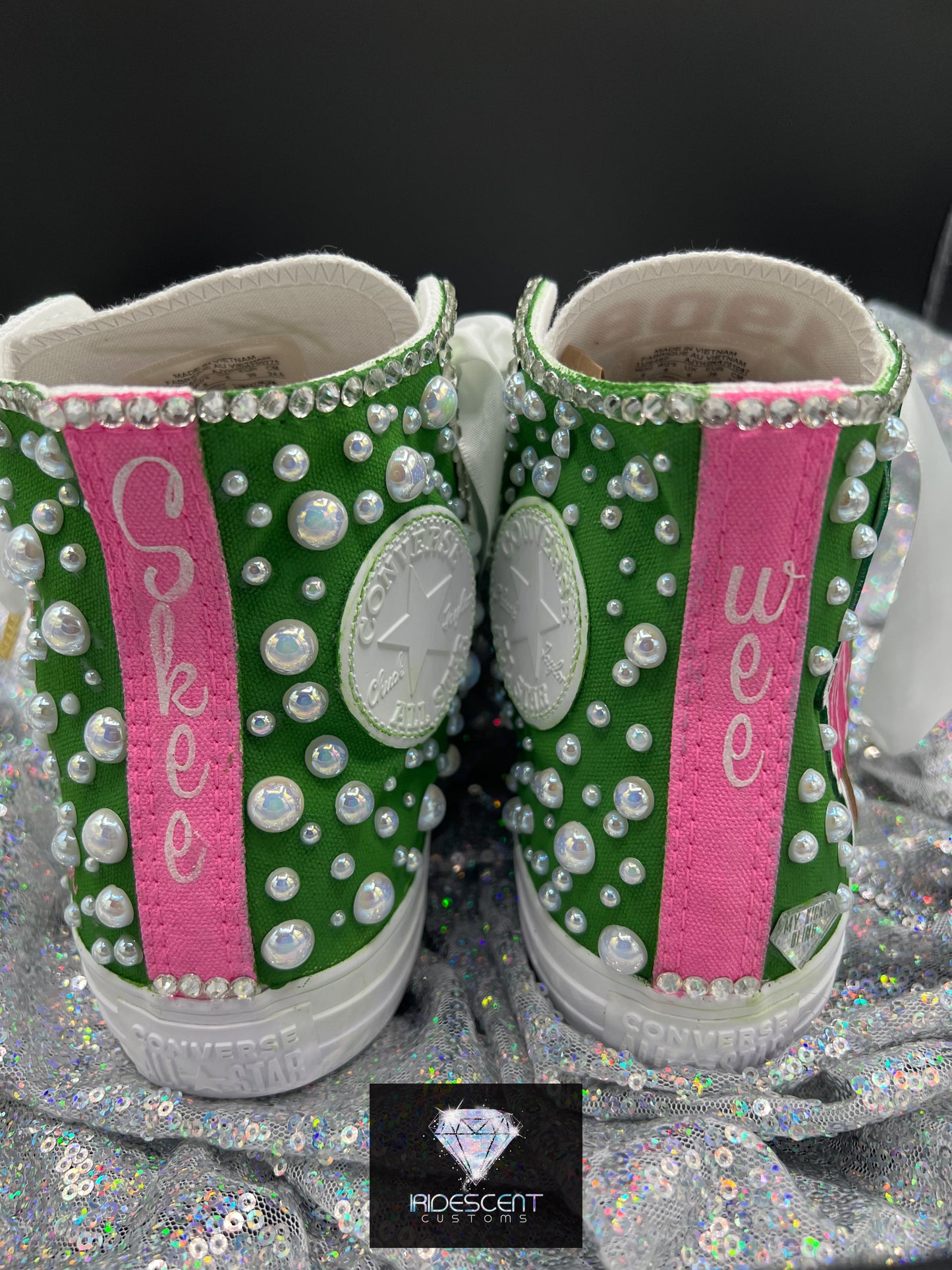 Greek'd Up Converse Collection-High Top-The Pretty Girl