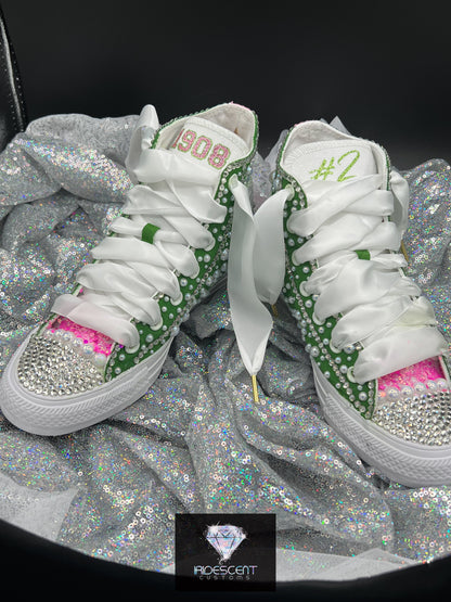 Greek'd Up Converse Collection-High Top-The Pretty Girl