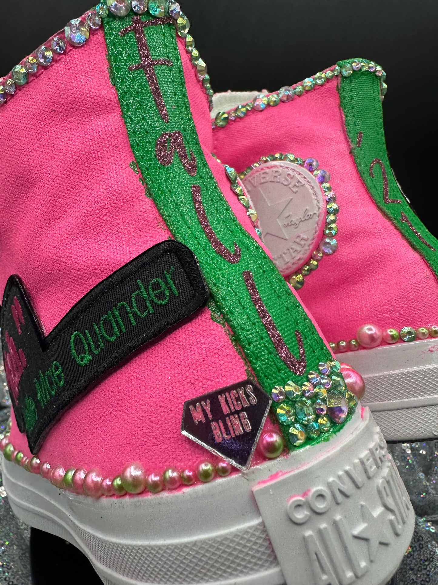 Greek'd Up Converse Collection-High Top-The Pretty Girl