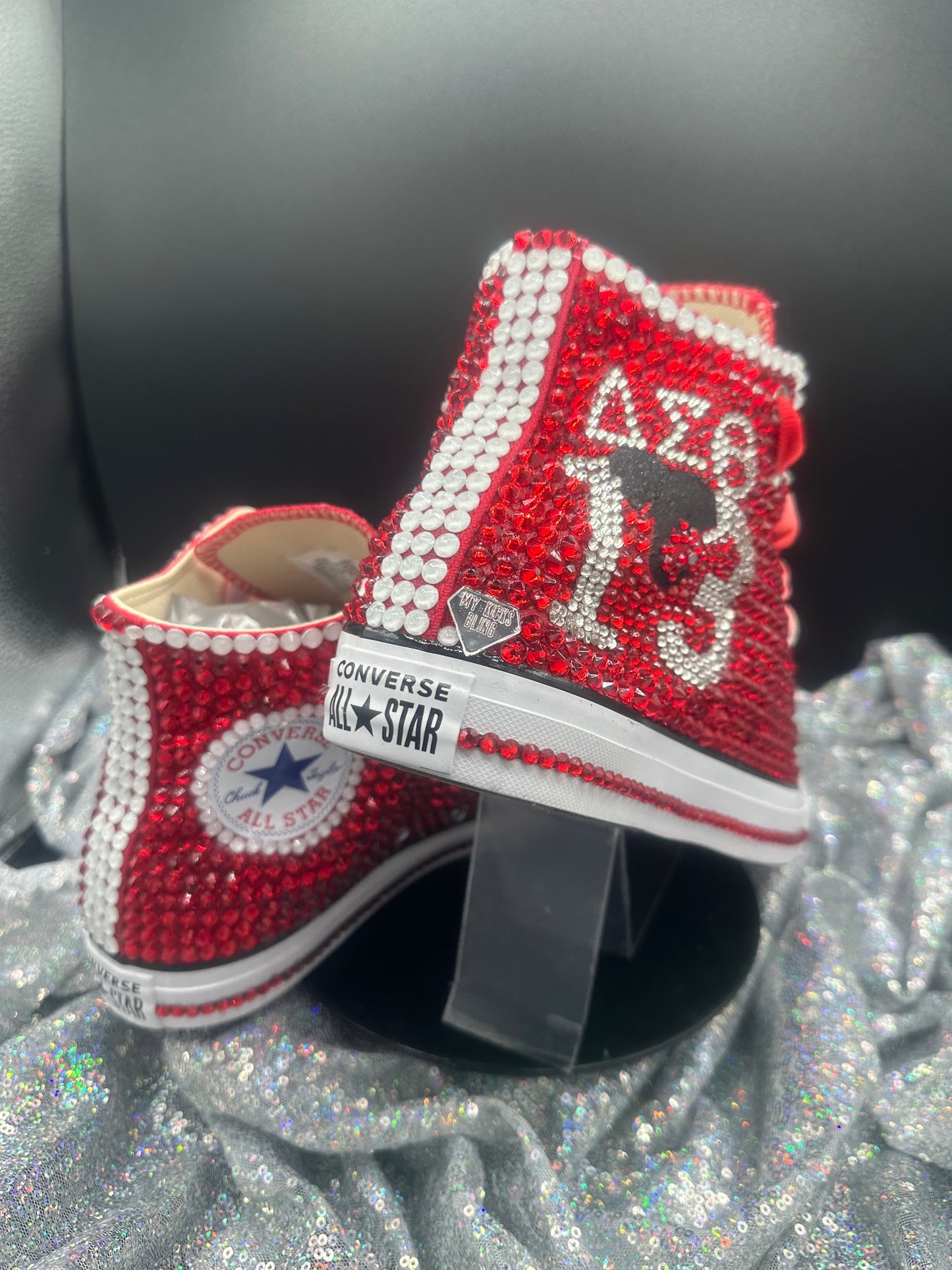 Greek'd Up Converse Collection-High Top-Delta Sigma Theta