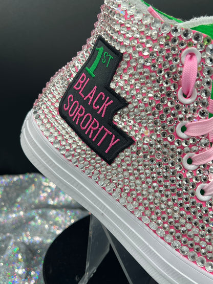 Greek'd Up Converse Collection-High Top-The Pretty Girl