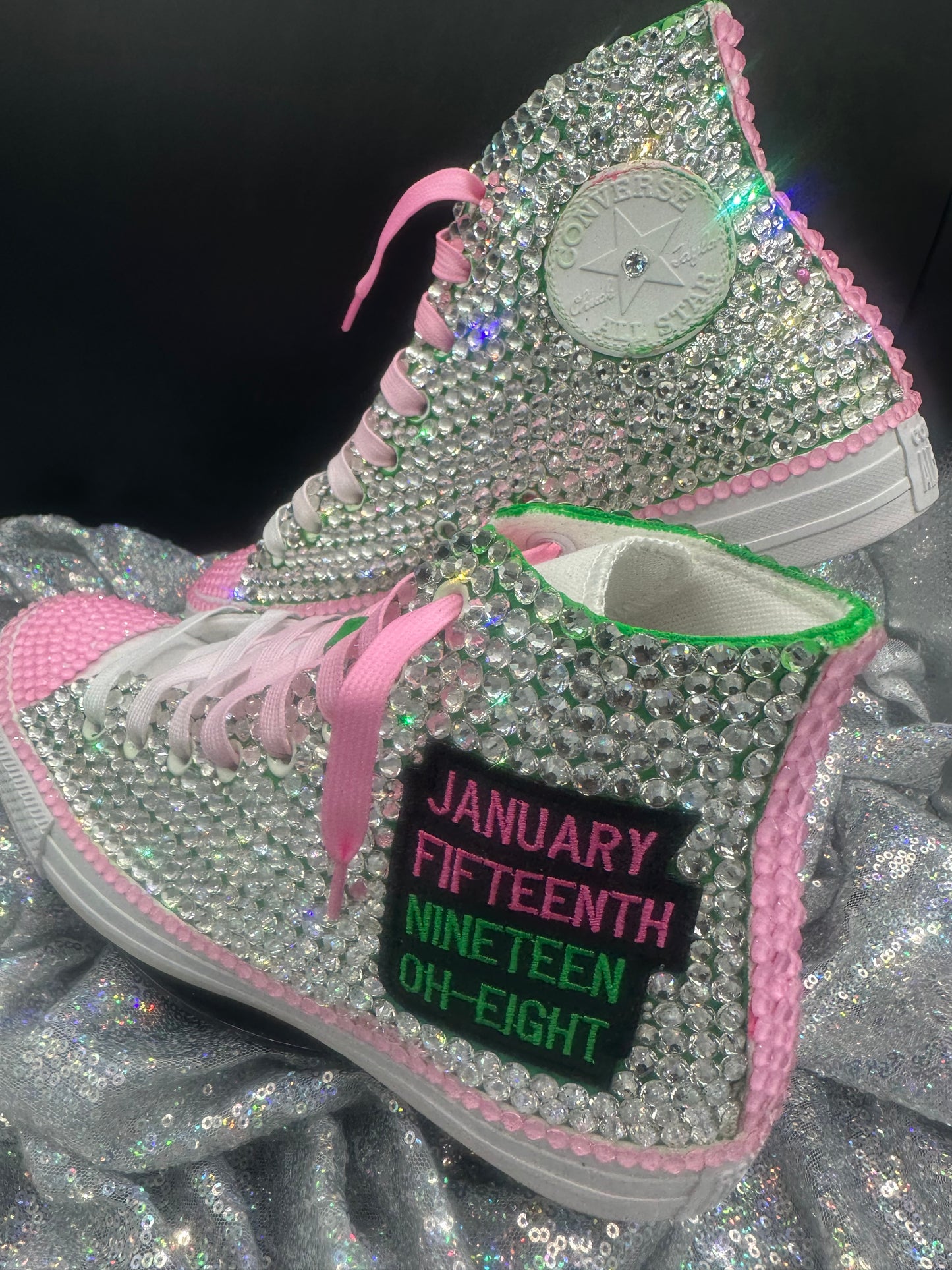 Greek'd Up Converse Collection-High Top-The Pretty Girl