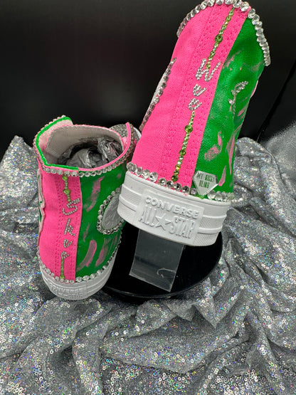 Greek'd Up Converse Collection-High Top-The Pretty Girl