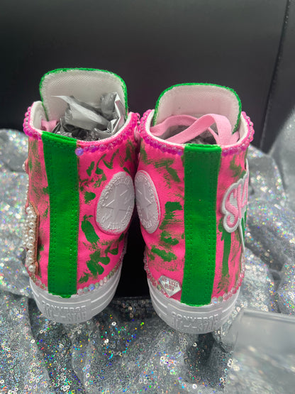 Greek'd Up Converse Collection-High Top-The Pretty Girl