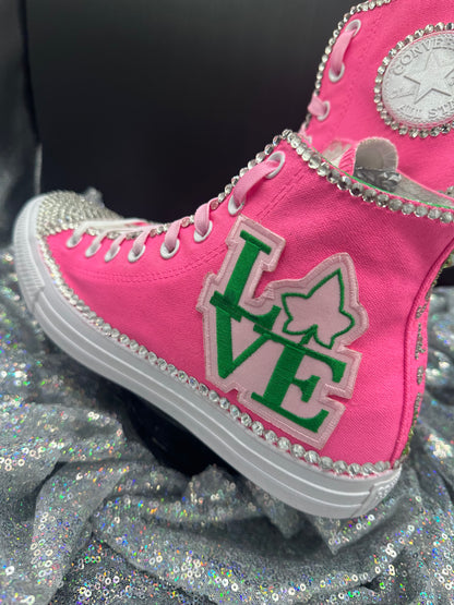 Greek'd Up Converse Collection-High Top-The Pretty Girl