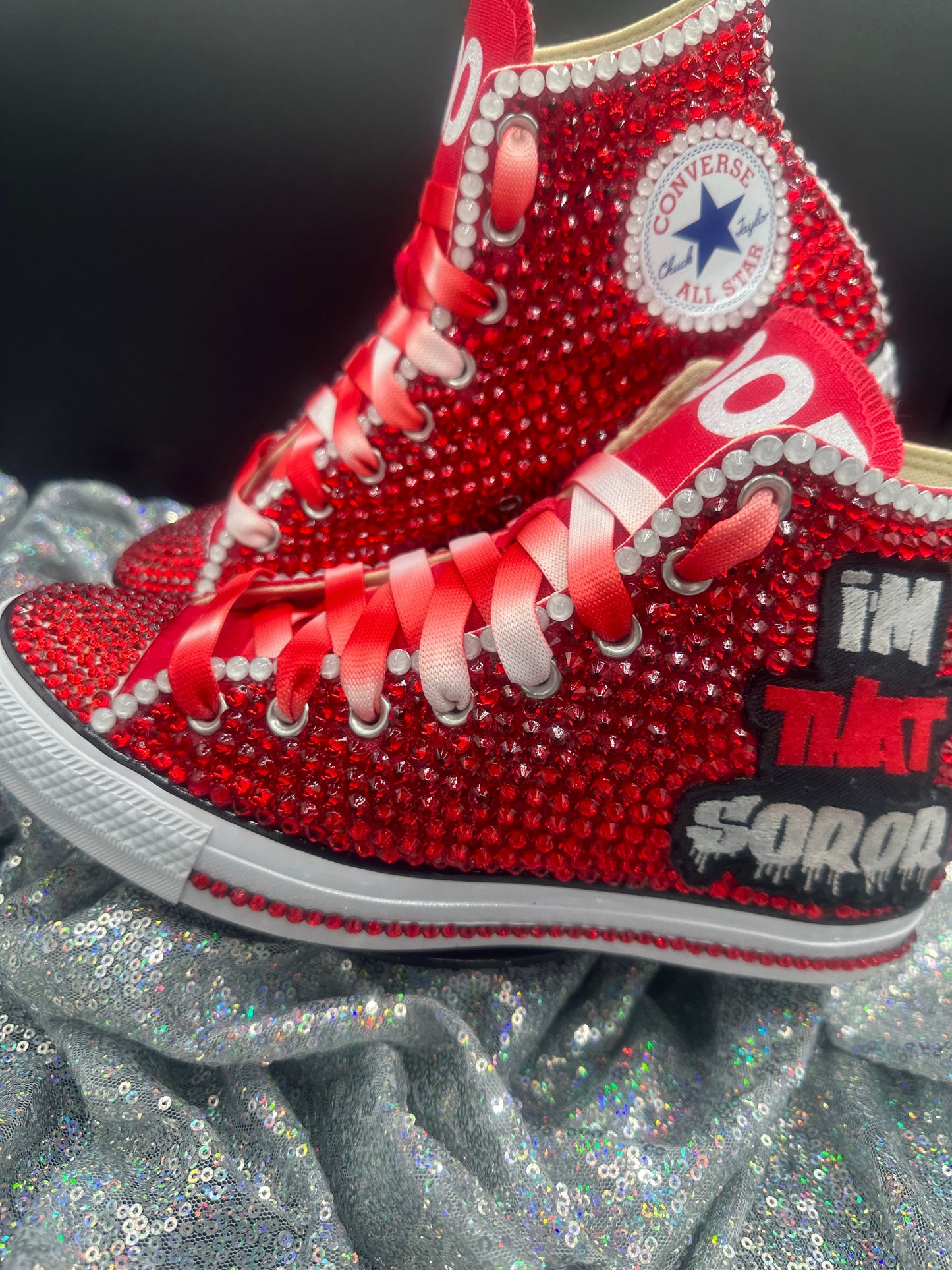 Greek'd Up Converse Collection-High Top-Delta Sigma Theta