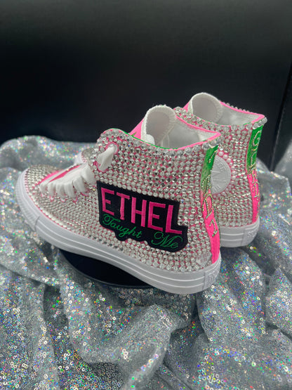 Greek'd Up Converse Collection-High Top-The Pretty Girl