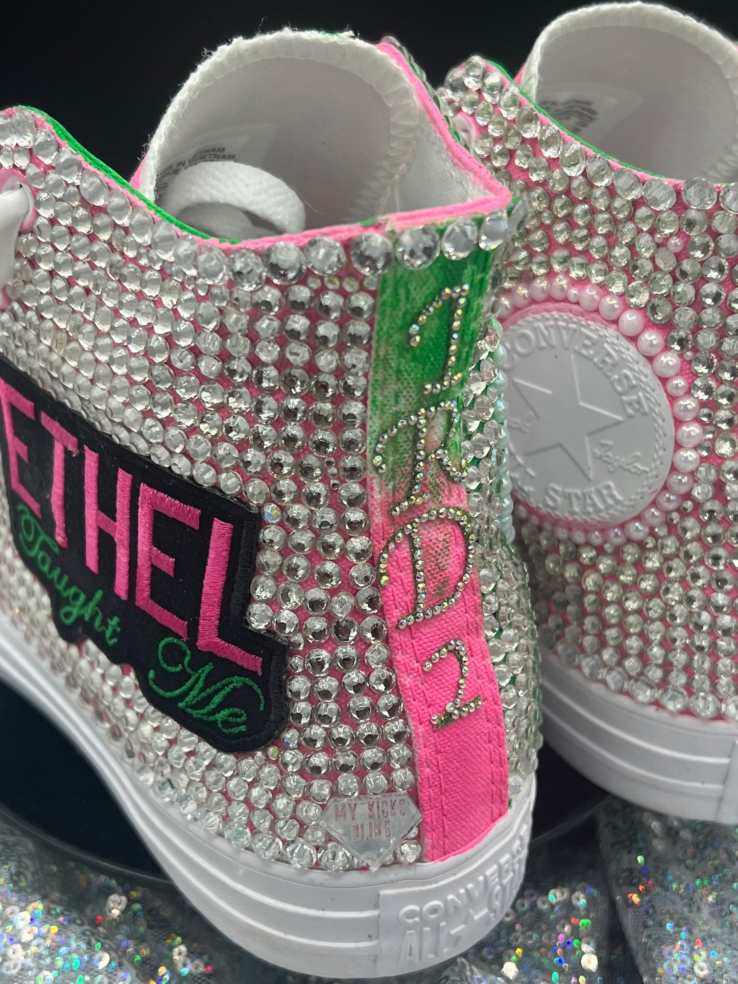 Greek'd Up Converse Collection-High Top-The Pretty Girl