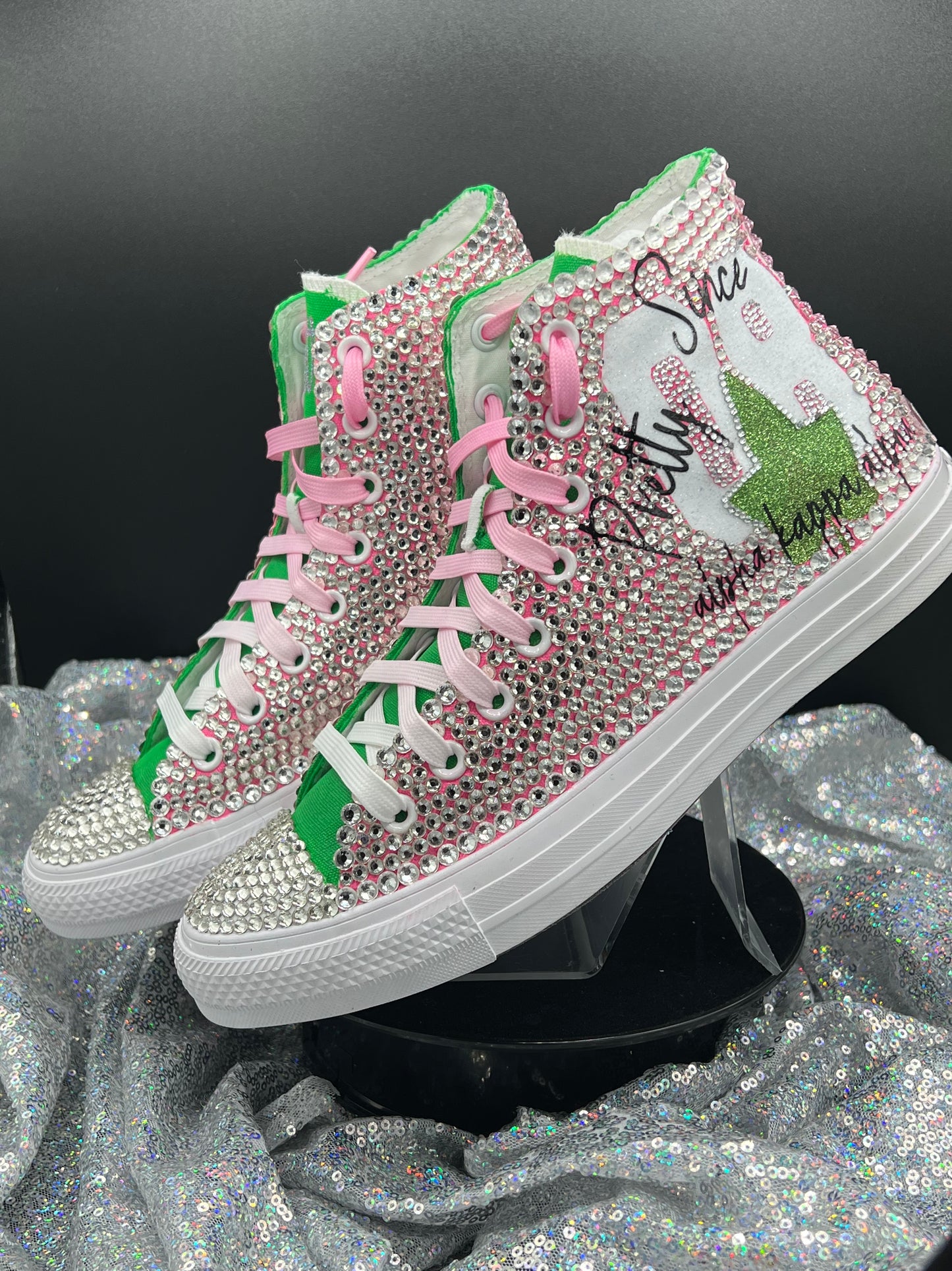 Greek'd Up Converse Collection-High Top-The Pretty Girl