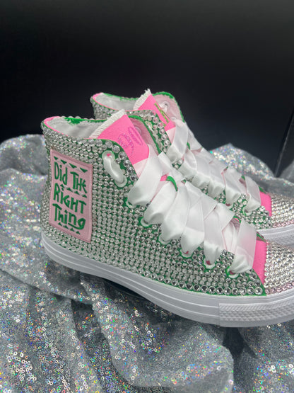 Greek'd Up Converse Collection-High Top-The Pretty Girl